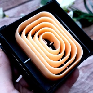 SweetyBijou Rectangle Cutters Set - Perfectly Aligned Nesting Polymer Clay Cutters #33