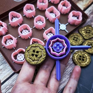 Polymer Clay Button Imprint Set - 15 Designs, Requires Buttons Toolkit Set 1 image 2