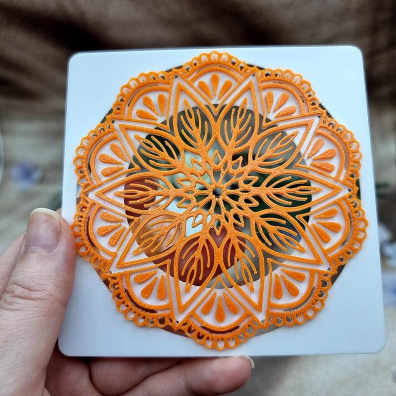 Mandala #4 Texture for Polymer Clay - 10 or 12 cm image 1