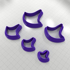 SHIELD#3 - Set of 5 Polymer Clay Cutters Plastic Cutters SweetyBijou Tools