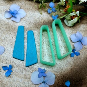 Slanted Bar Polymer Clay Earring Cutter Pair #2 - 6 cm image 5