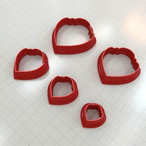 Wavy Heart Clay Cutter Plastic Cutters SweetyBijou Tools