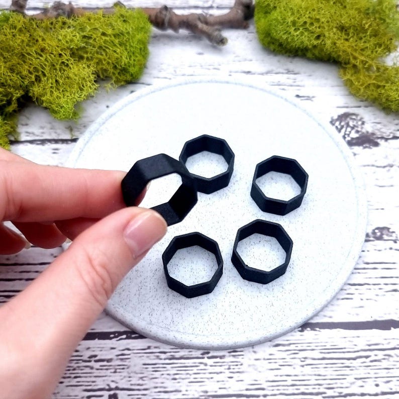 8-Sided Ring Blanks - Medium (10mm) Bakeable Blanks SweetyBijou Tools