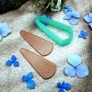 Long Teardrop Polymer Clay Earring Cutter #9 - 6 cm image 1
