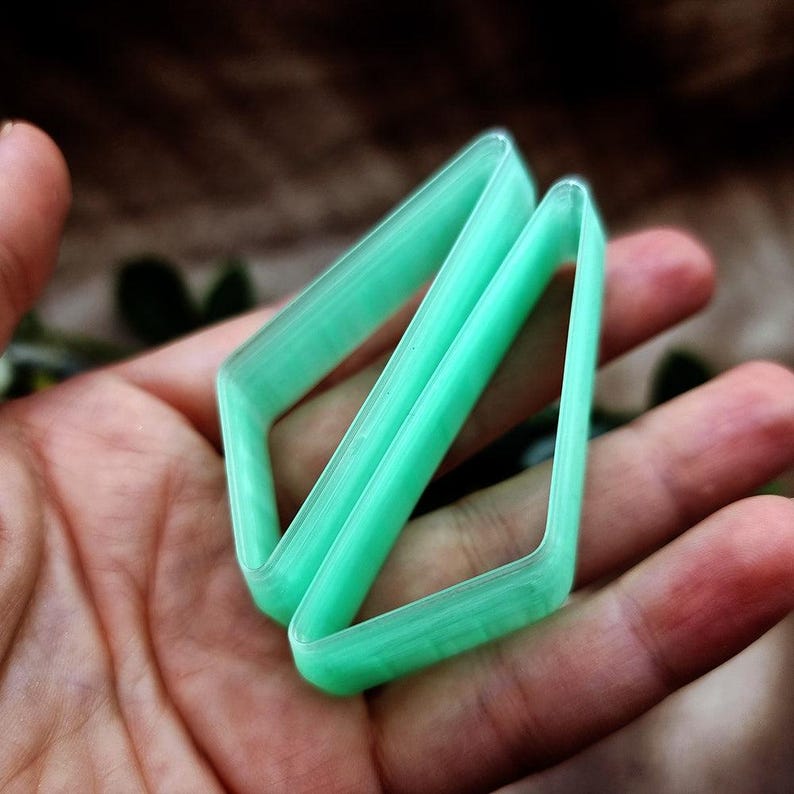 Par de cortadores de pendientes de arcilla polimérica con forma de triángulo inclinado n.° 24 - 6 cm imagen 6