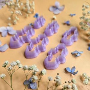 Lobed Teardrop Pendant Bail Clay Cutter Set #11 - 6 Sizes, 2.5-5 cm image 4
