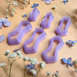 Curved Freeform Pendant Bail Clay Cutter Set #10 - 6 Sizes, 2.5-5 cm image 4