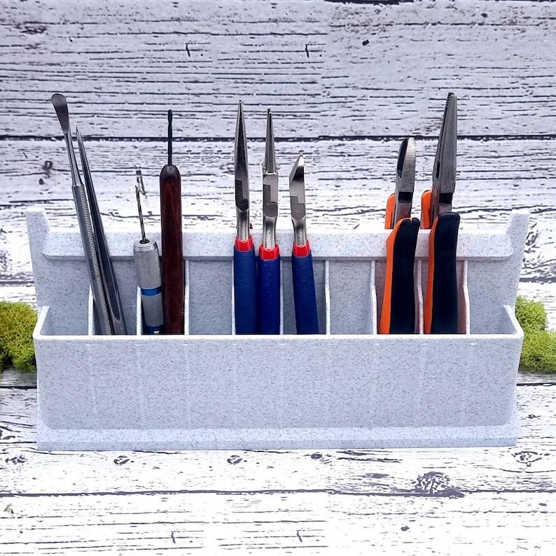 Ultimate Pliers Holder - White Marble Tools Organizer SweetyBijou Tools