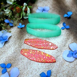 Faceted Marquise Polymer Clay Earring Cutter Pair #21 - 6 cm image 5