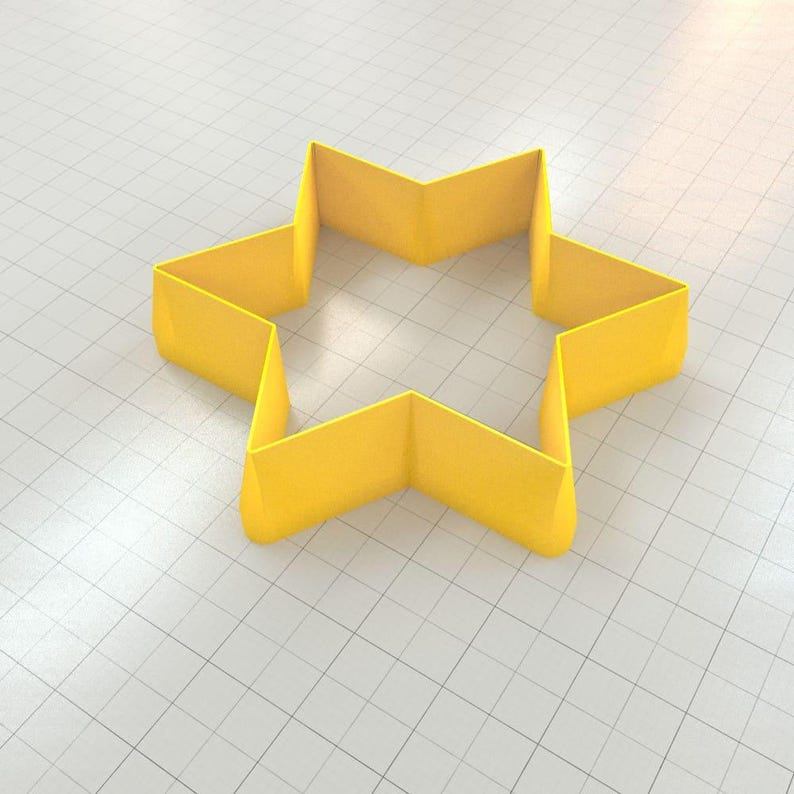 Star 6-Pointed - Set of 11 Polymer Clay Cutters Plastic Cutters SweetyBijou Tools