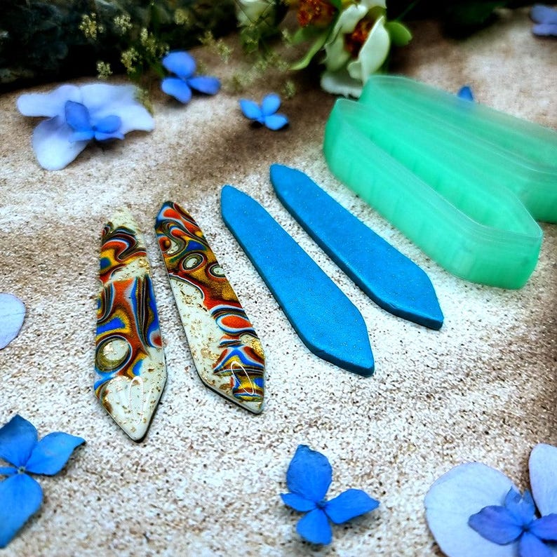 Ohrringausstecher aus Polymerclay, Paar Nr. 19 – 6 cm Bild 7