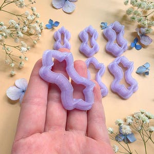Organic Lobed Pendant Bail Clay Cutter Set #8 - 6 Sizes, 2.5-5 cm image 2