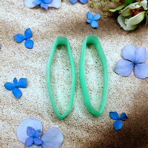 Faceted Marquise Polymer Clay Earring Cutter Pair #21 - 6 cm image 4