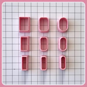 52pcs Mini Geometric Polymer Clay Cutters, Size 2cm each, Clay Cutters for Polymer Clay Jewelry Plastic Cutters SweetyBijou Tools