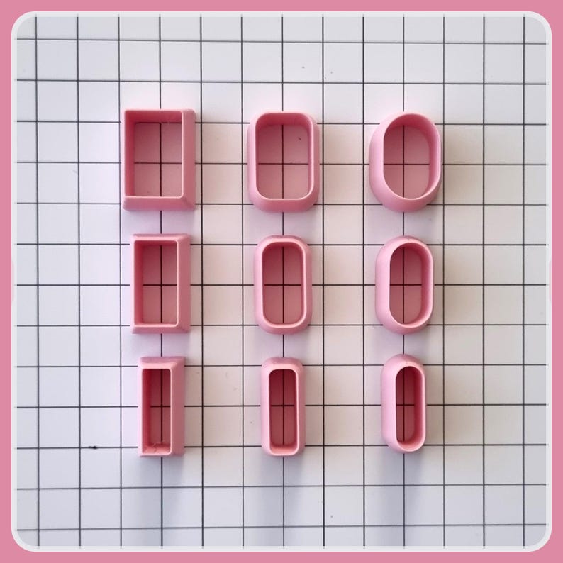 52pcs Mini Geometric Polymer Clay Cutters, Size 2cm each, Clay Cutters for Polymer Clay Jewelry Plastic Cutters SweetyBijou Tools