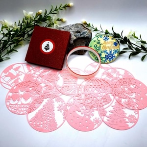 SweetyBijou Set of 12 Stencils - Christmas Collection