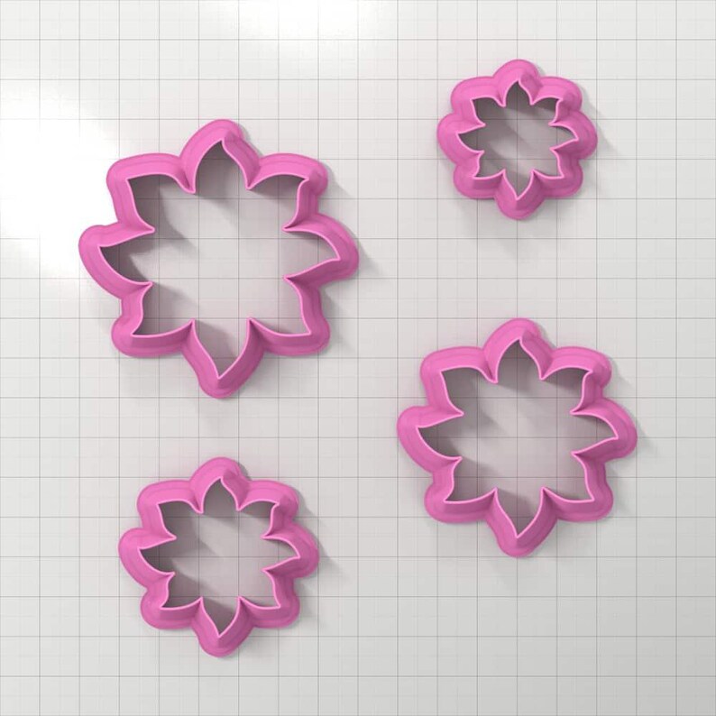 Fire Flower Clay Cutter Plastic Cutters SweetyBijou Tools