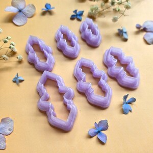 Scalloped Drop Pendant Bail Clay Cutter Set #5 - 6 Sizes, 2.5-5 cm image 3