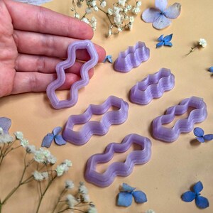 Wavy Ribbon Pendant Bail Clay Cutter Set #16 - 6 Sizes, 2.5-5 cm image 8