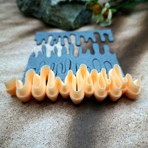 Paint drops #1 Clay Blade - 12 cm Patterned Edge for Polymer and Metal Clay image 4