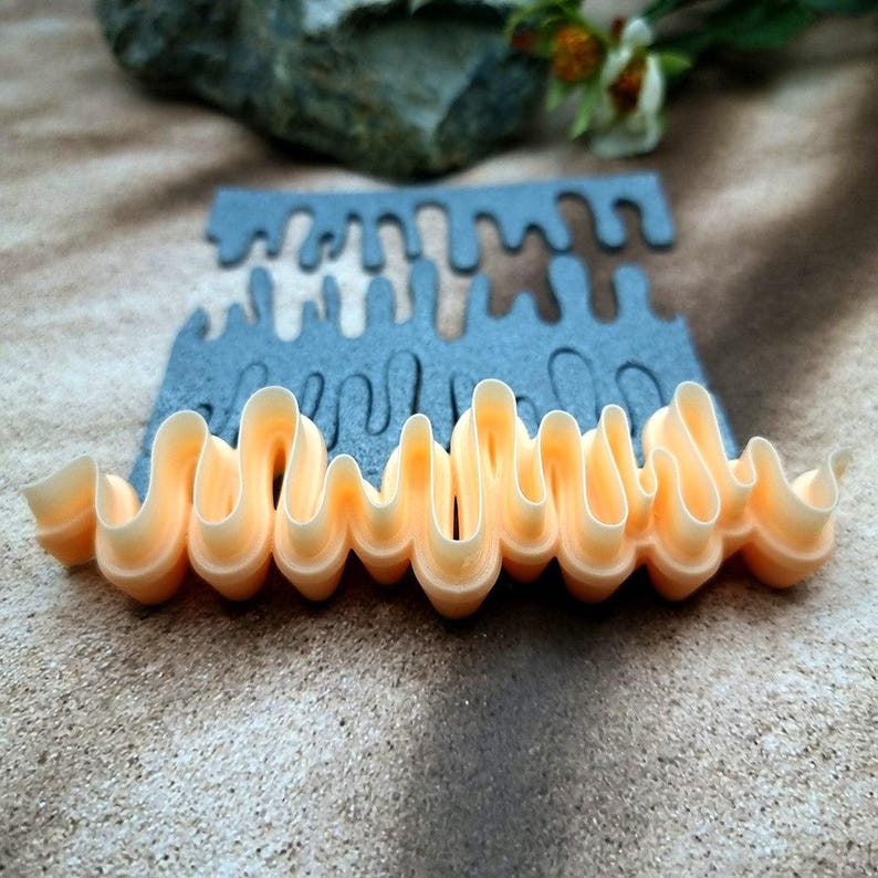 Paint drops #1 Clay Blade - 12 cm Patterned Edge for Polymer and Metal Clay image 4