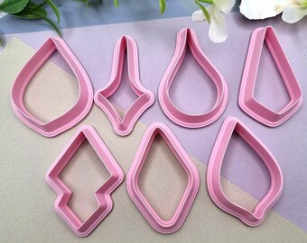Mini Polymer Clay Earring Cutter Set #4 - 7 Shapes, Choose Size