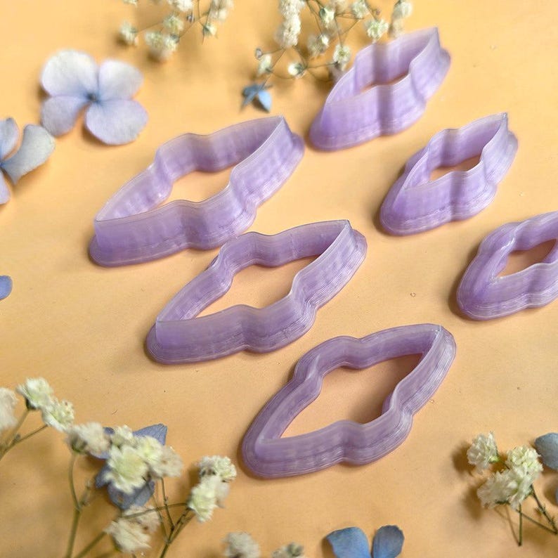Notched Marquise Pendant Bail Clay Cutter Set #6 - 6 Sizes, 2.5-5 cm image 7