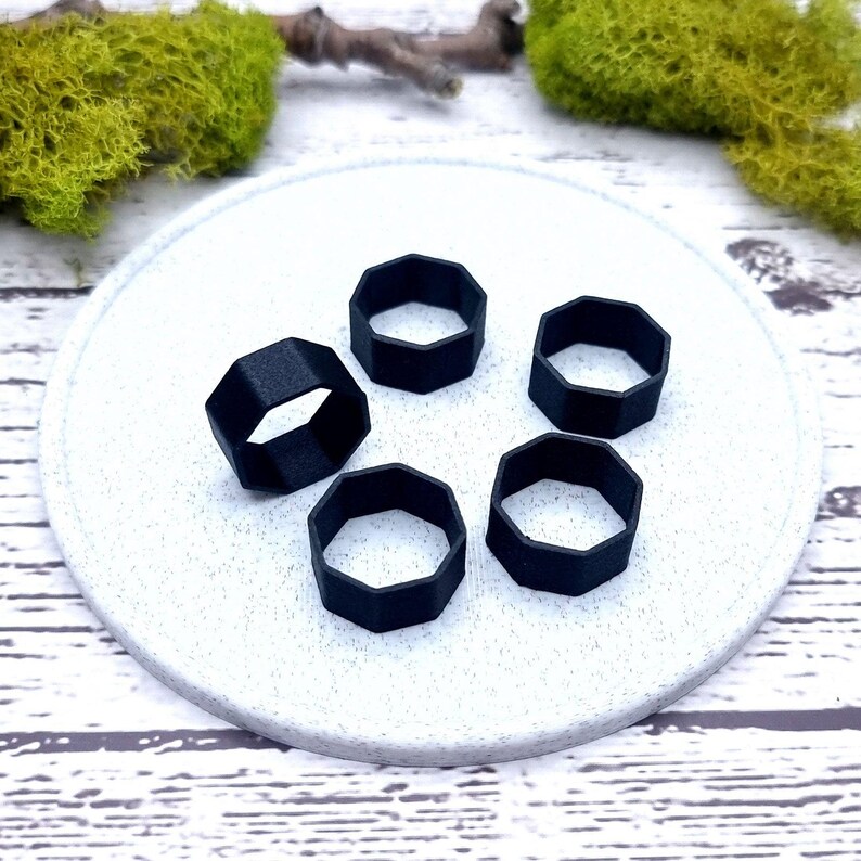 8-Sided Ring Blanks - Medium (10mm) Bakeable Blanks SweetyBijou Tools