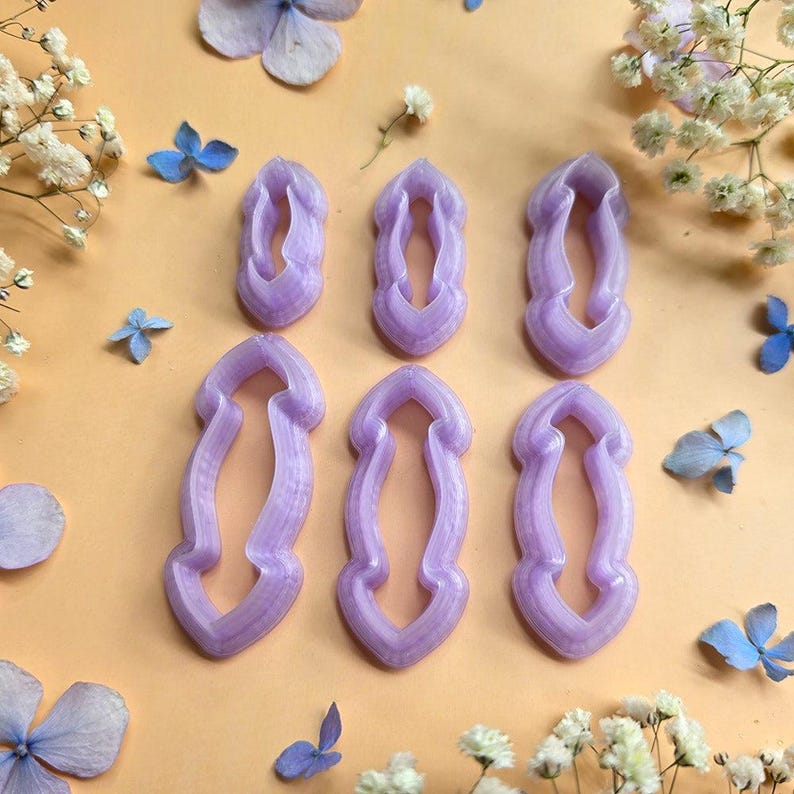 Oval Drop Pendant Bail Clay Cutter Set #9 - 6 Sizes, 2.5-5 cm image 1