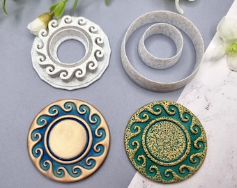 SweetyBijou Polymer Clay Stamp #4, Waves