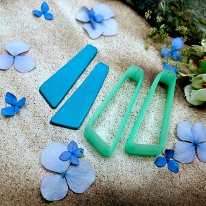 Slanted Bar Polymer Clay Earring Cutter Pair #2 - 6 cm image 8