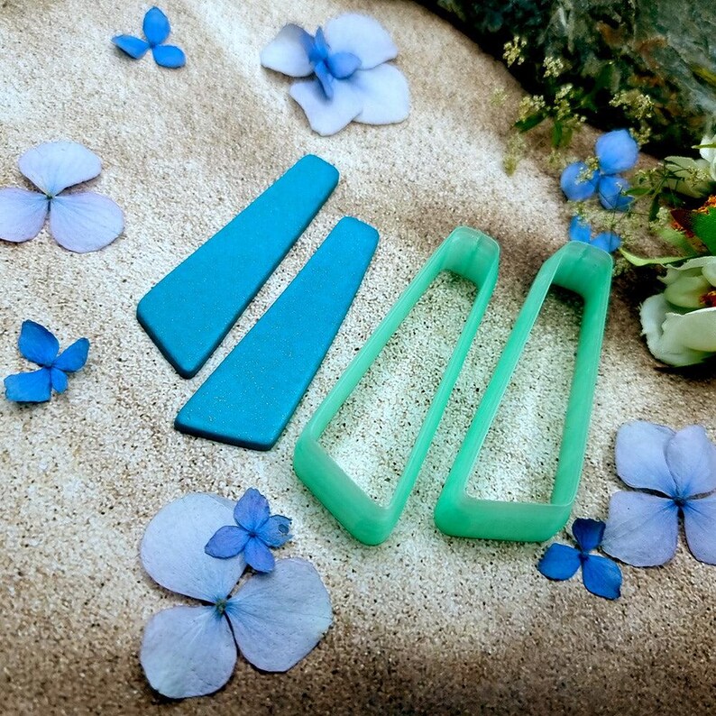 Slanted Bar Polymer Clay Earring Cutter Pair #2 - 6 cm image 8