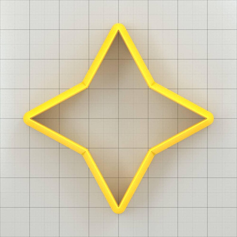 Star 4-Pointed, Wide - Set of 11 Clay Cutters Plastic Cutters SweetyBijou Tools
