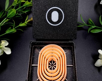 Very Rounded Rectangle Nesting Polymer Clay Cutter Set #14 - Optional Holders