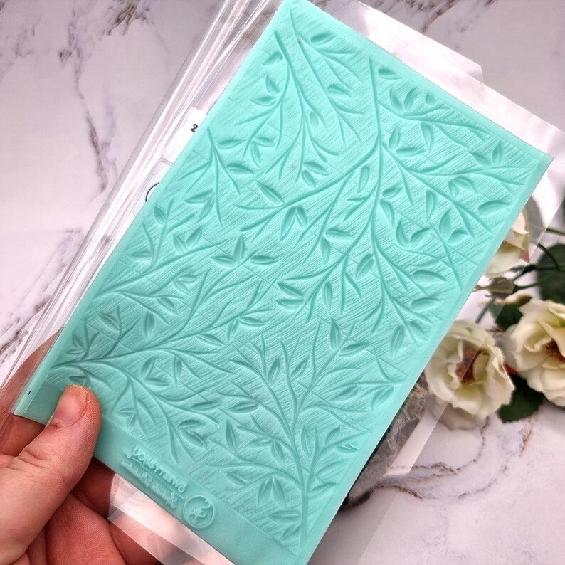 SweetyBijou Silicone Texture - Spring Leafs - 160x100mm