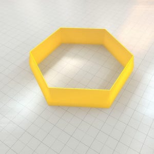 Hexagon - Set of 11 Polymer Clay Cutters Plastic Cutters SweetyBijou Tools