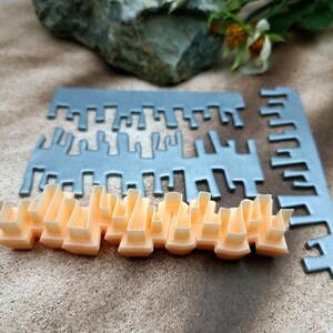 Square Zig-Zag #2 Clay Blade - 12 cm Patterned Edge for Polymer and Metal Clay image 3