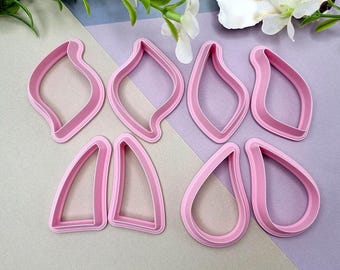 Mini Polymer Clay Earring Cutter Set #6 - 8 Shapes, Choose Size