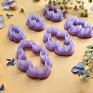 Scalloped Cloud Pendant Bail Clay Cutter Set #15 - 6 Sizes, 2.5-5 cm image 3