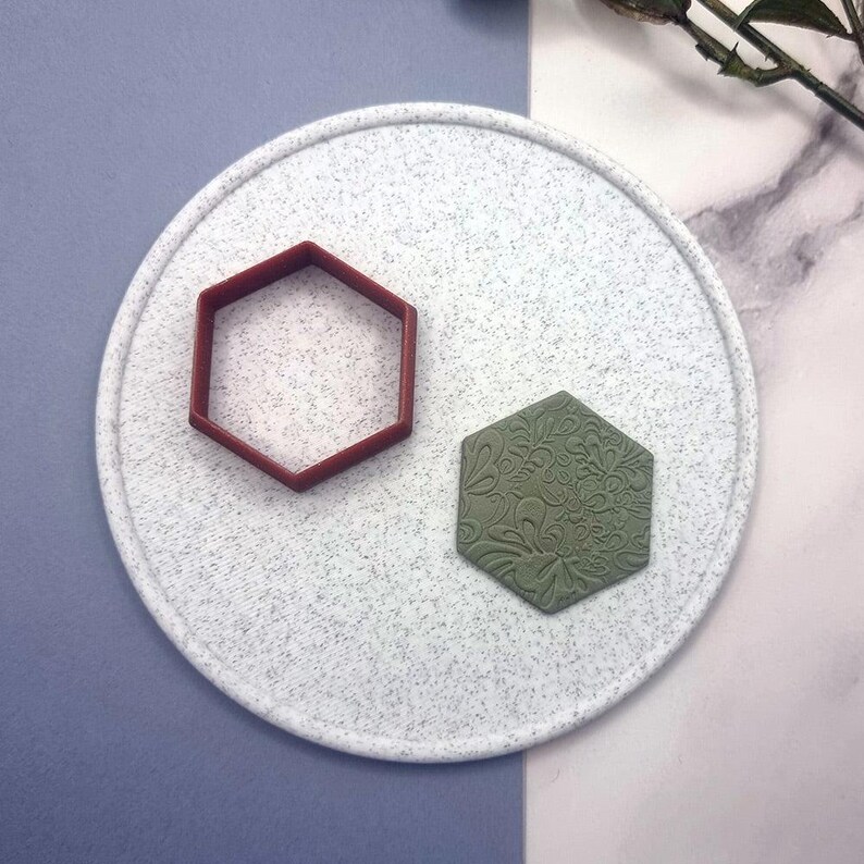 Hexagon - Set of 11 Polymer Clay Cutters Plastic Cutters SweetyBijou Tools
