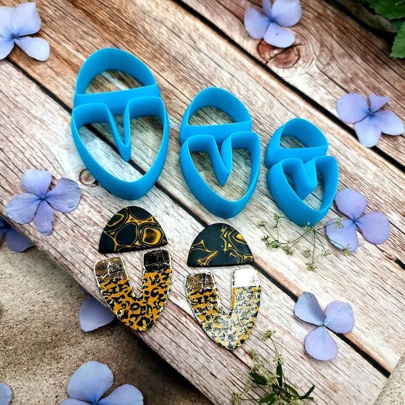 U-Shape Polymer Clay Cutter #4 - Two-Piece Design, Single Size or Set image 5