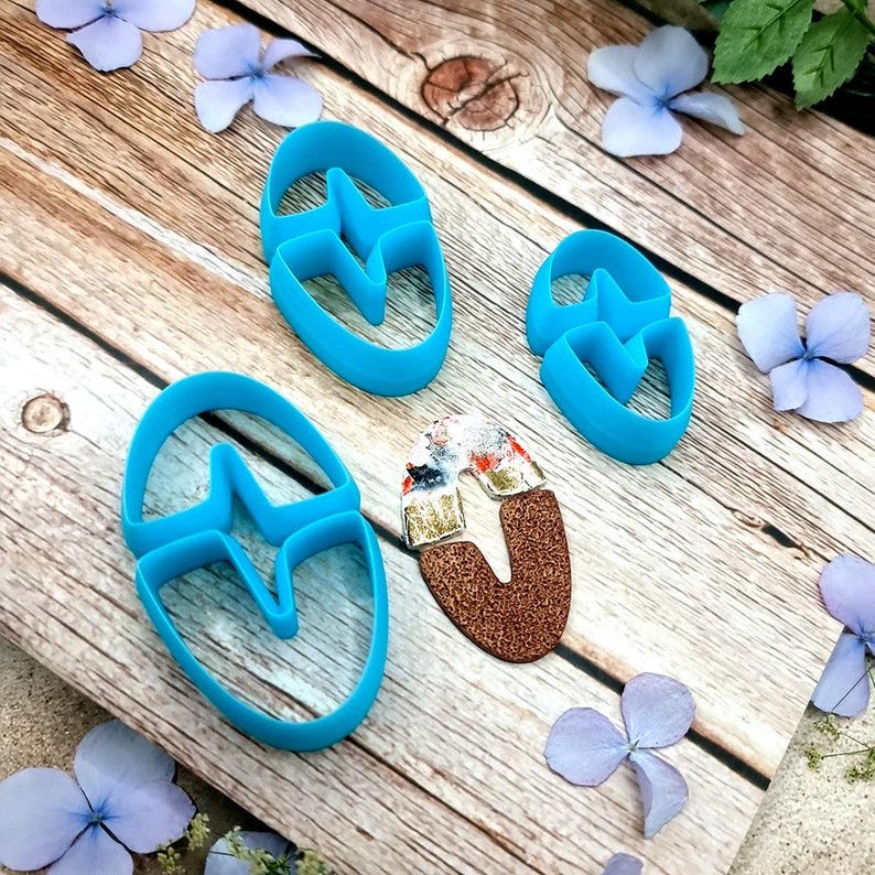 U-Shape Polymer Clay Cutter #3 - Two-Piece Design, Single Size or Set image 5
