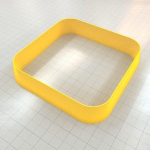 Square Rounded - Set of 11 Polymer Clay Cutters Plastic Cutters SweetyBijou Tools