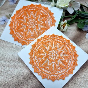 Mandala #7 Texture for Polymer Clay - 10 or 12 cm image 2