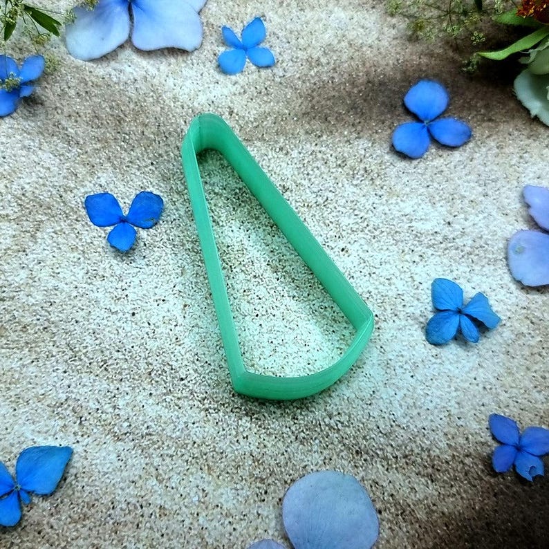 Slanted Wedge Polymer Clay Earring Cutter #16 - 6 cm image 2
