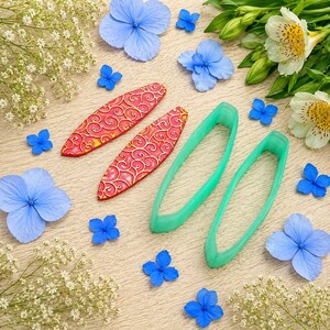 Faceted Marquise Polymer Clay Earring Cutter Pair #21 - 6 cm image 3