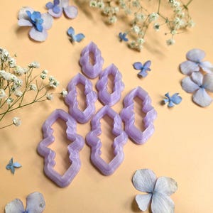 Scalloped Drop Pendant Bail Clay Cutter Set #5 - 6 Sizes, 2.5-5 cm image 1