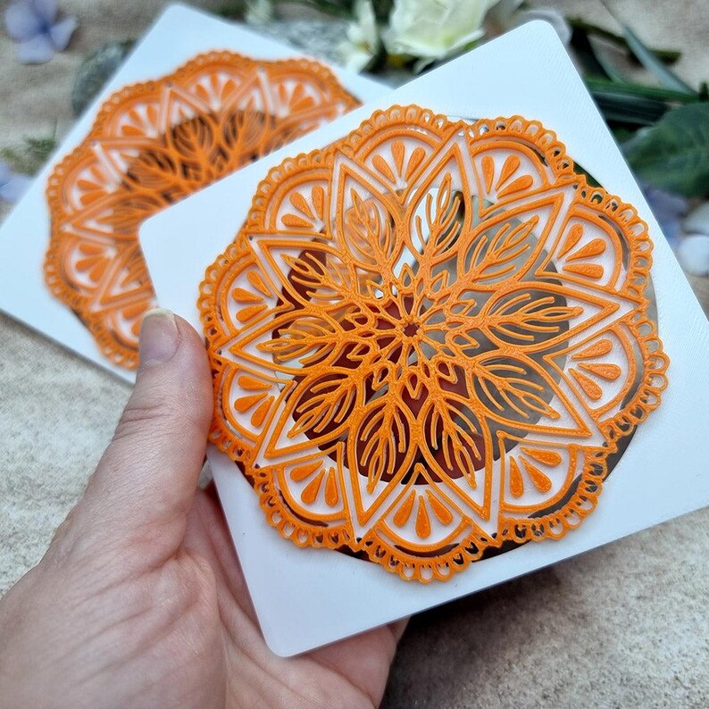 Mandala #4 Texture for Polymer Clay - 10 or 12 cm image 4