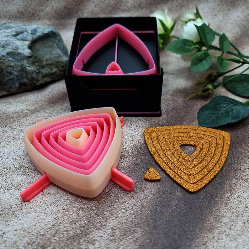 SweetyBijou 6 Smooth Triangle Cutters in Set - Perfectly Aligned Imprint Cutters #22