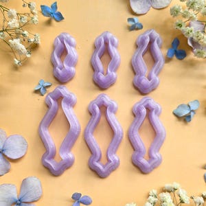 Diamond Lozenge Pendant Bail Clay Cutter Set #7 - 6 Sizes, 2.5-5 cm image 1